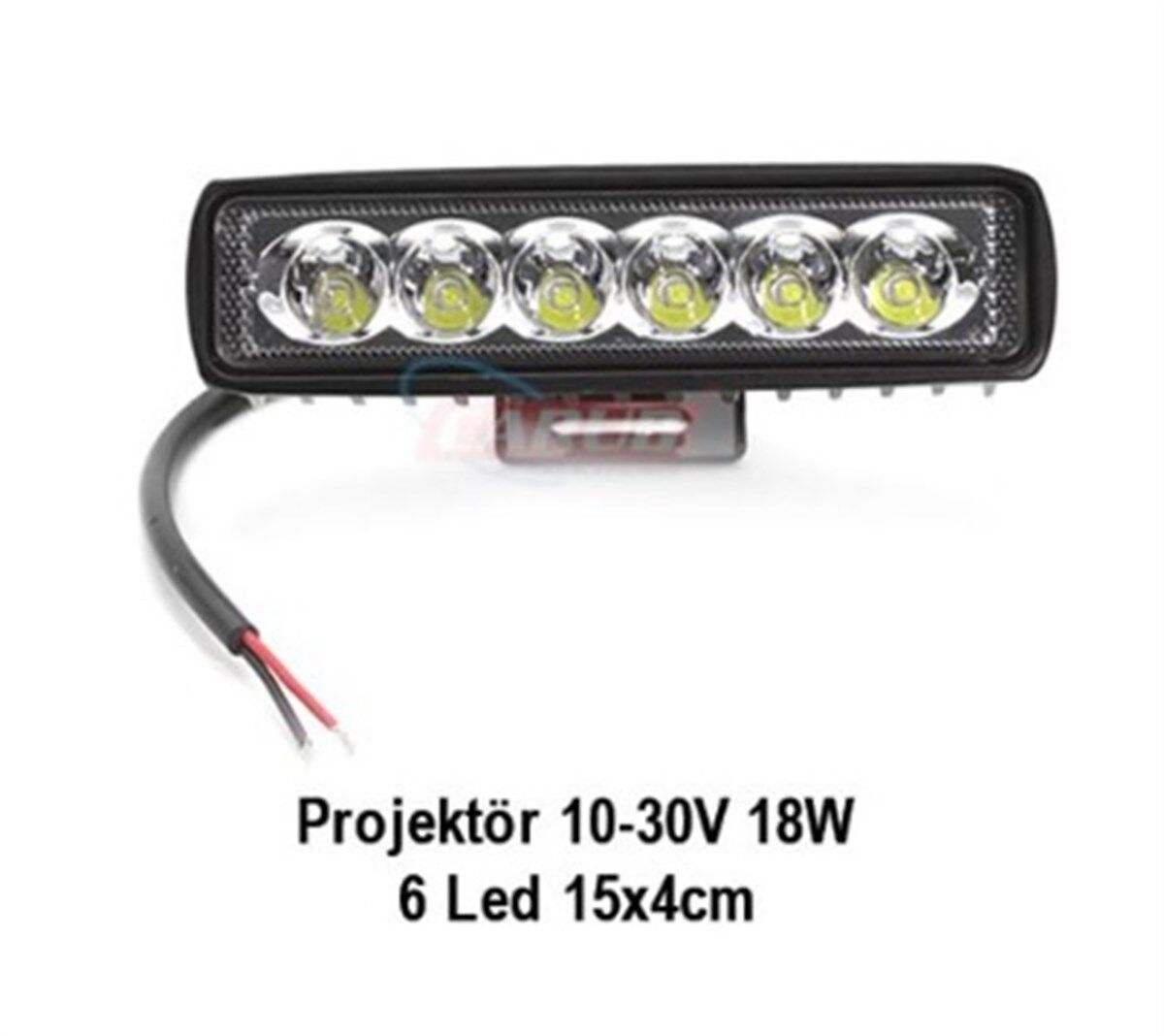 PROJEKTÖR (GÜNDÜZ LED) ADET 10-30V SDM 6 LED 18W 15,4X4 CM KOD:3056351