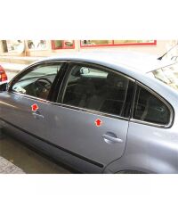 CAM ÇITASI KROMU VOLKSWAGEN PASSAT B3 1996-2004 6 PARÇA KOD:K0016