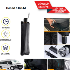 GÜNEŞLİK ÖN CAM İÇİ KATLANIR ŞEMSİYE KUTULU CARUP BÜYÜK BOY KOD:4953607