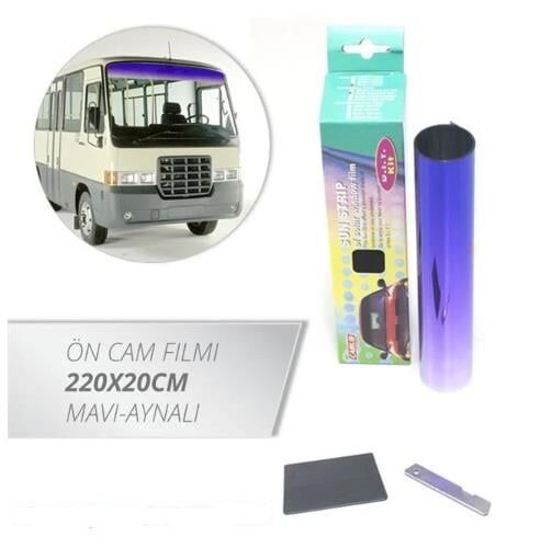 ÖN CAM FİLMİ 220X20CM MAVİ-AYNALI CARUB 1201002