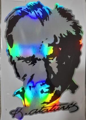 HOLAGRAM ATATÜRK RESİM İMZA  16X26 KOD:1233
