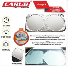 GÜNEŞLİK ÖN ARKA KATLANIR YUVARLAK 150CMX70CM KOD:4953721