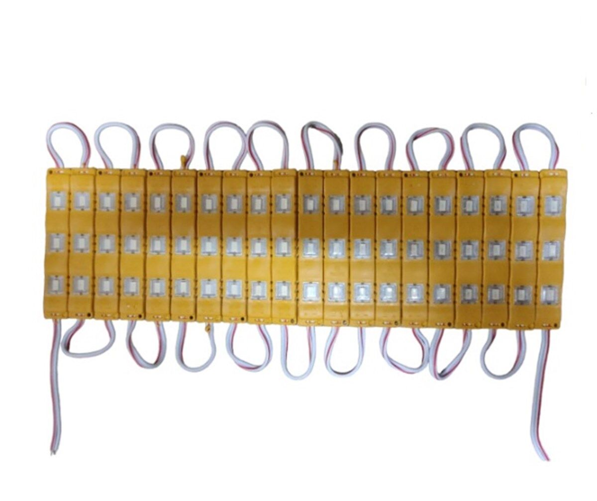 MODÜL LED 3 LEDLİ SARI 12V 1,5CMX8CM KOD:MDL3S
