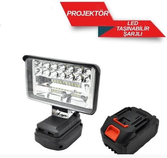 PROJEKTÖR LED TAŞINABİLİR ŞARJLI KOD:4500220