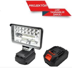 PROJEKTÖR LED TAŞINABİLİR ŞARJLI KOD:4500220