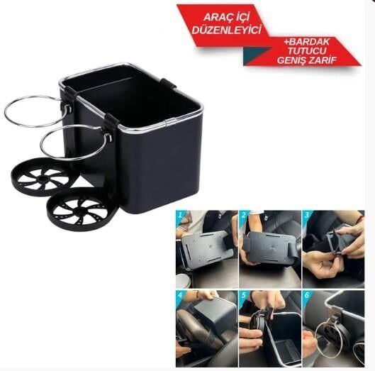 BARDAKLIK ARAÇ İÇİ DÜZENLEYİCİ + BARDAK TUTUCU KOD:5902209