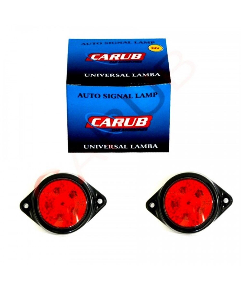 UNİVERSAL LAMBA LEDLİ 24V YUVARLAK KIRMIZI TAKIM KOD:4303850