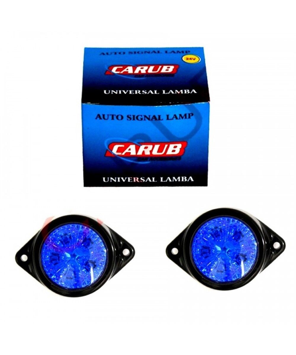 UNİVERSAL LAMBA LEDLİ 12V YUVARLAK MAVİ TAKIM KOD:4303872