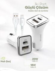 ARAÇ ŞARJI IPONE SET 38W JOPUS 57318 KOD:908665