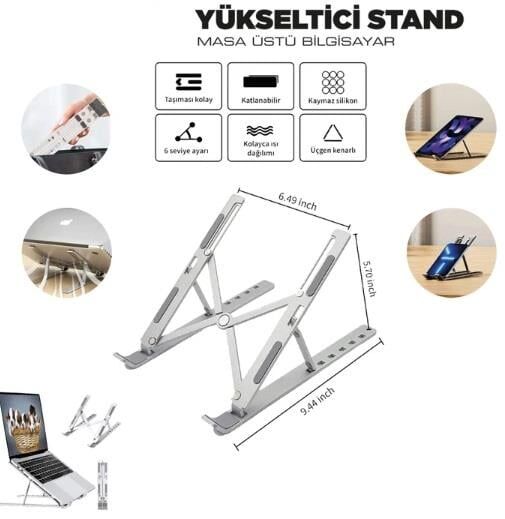 MASA ÜSTÜ BİLGİSAYAR YÜKSELTİCİ STAND METAL KOD:5901995