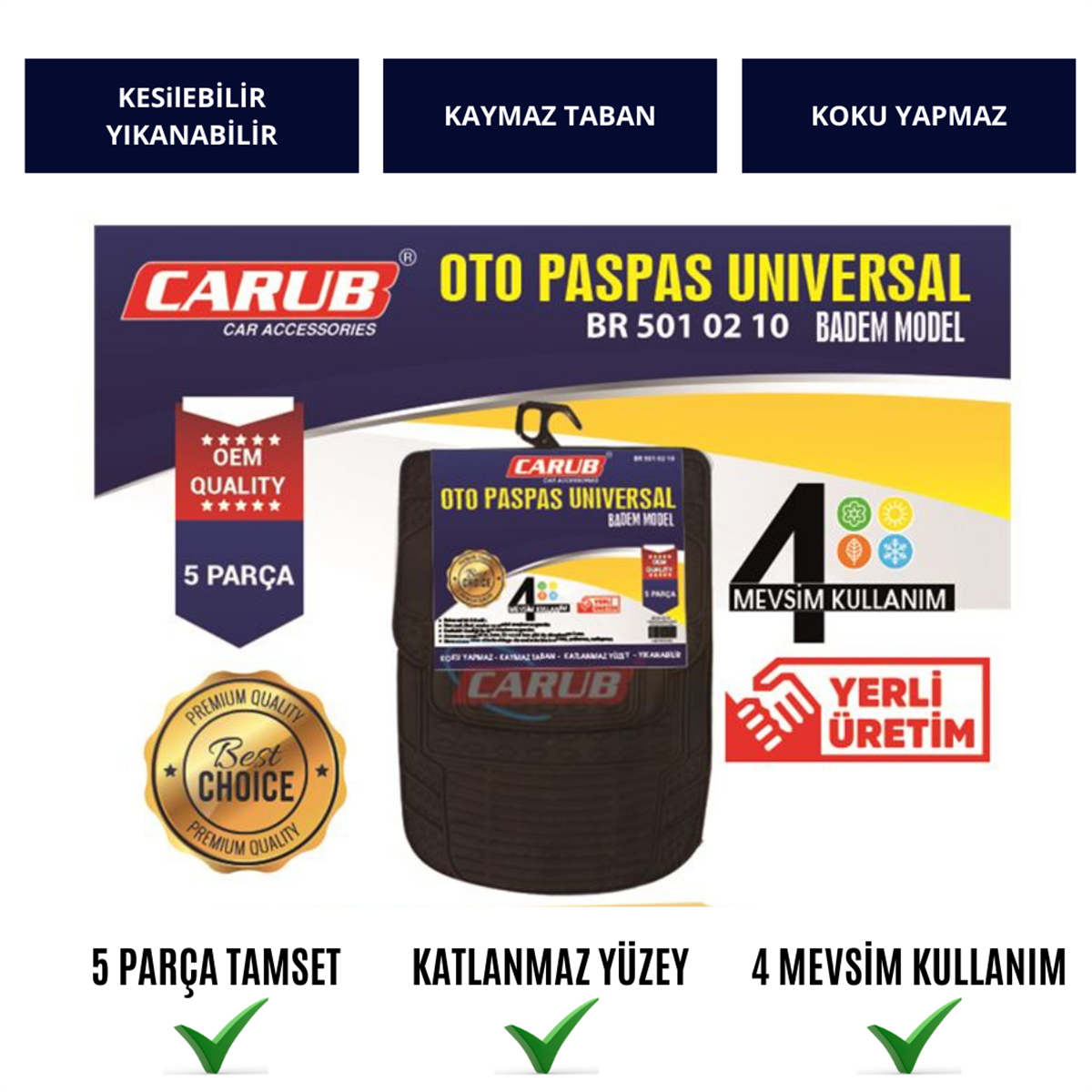 PASPAS UNİVERSAL BADEM MODEL 5 PARÇA (KOLİ 8Lİ) KOD:5010210