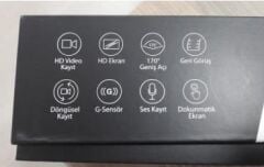 3 KAMERALI WİFİLİ DİKİZ AYNASI KAYIT KAMERASI KOD:VR11