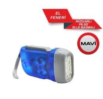 EL FENERİ RÜZGARLI PİLSİZ ELLE BASMALI  4456027