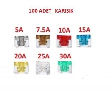 SİGORTA KUTULU KARIŞIK AMPER 100 LÜ KOD:BX23019