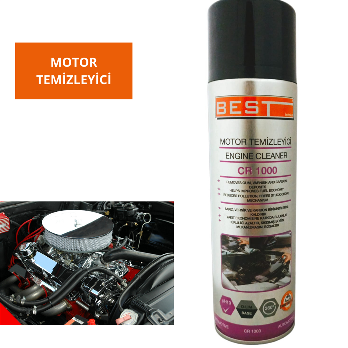 MOTOR TEMİZLEYİCİ 500 ML BEST CR 1000 KOD:313177