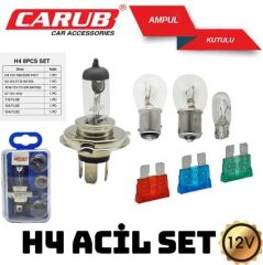 AMPUL 12 V H4 ACİL SET KOD:0405707