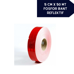 FOSFOR BANT REFLEKTİF 5CMX50M KIRMIZI KOD:101123
