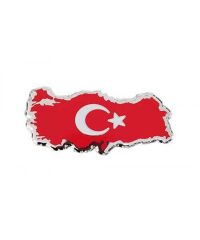 BAYRAKLI HARİTA KROMAJ PLASTİK KIRMIZI 6.5X13CM KOD:85261