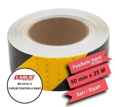 FOSFOR BANT PETEKLİ ÇAPRAZ 5CMX25CM SARI - SİYAH KOD:2406075