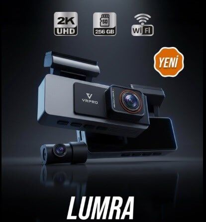 LUMRA 2K UHD Wi-Fi AKILLI ARAÇ KAMERASI -256 GB DESTEK 24 SAAT PARK İZLEME & DÖNGÜSEL KAYIT KOD: LUMRA