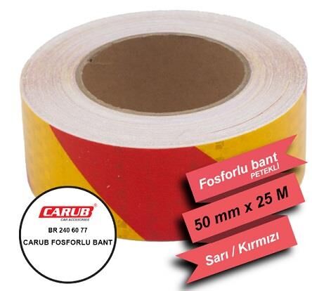 FOSFOR BANT PETEKLİ ÇAPRAZ 5CMX25CM SARI - KIRMIZI KOD:2406077