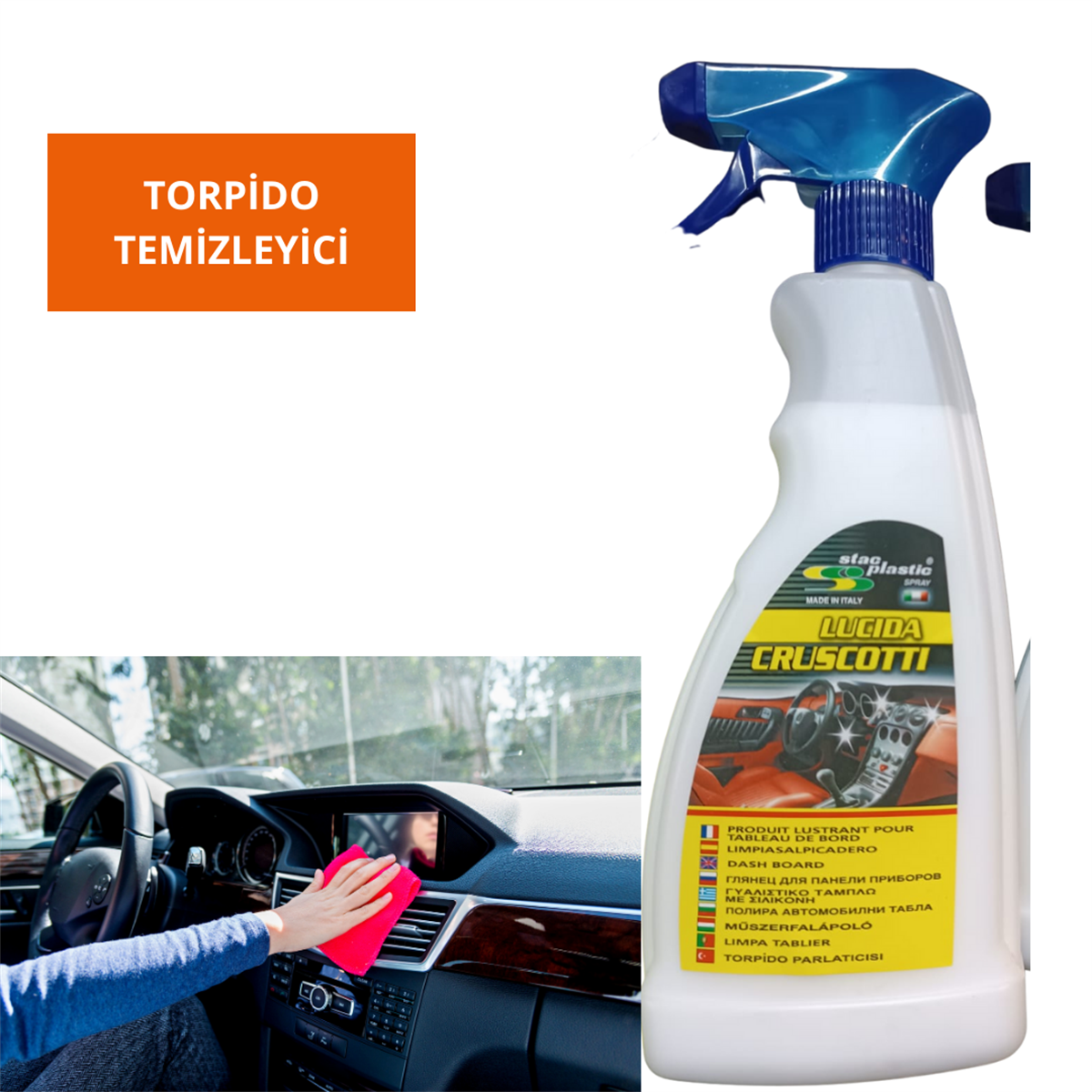 TORPİDO TEMİZLEYİCİ SÜT SİLİKON 500 ML STAC PLASTİC KOD:0901401
