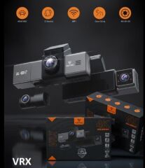 VRX 3 KAMERALI 4K UHD Wi-Fi AKILLI ARAÇ KAMERASI - ADAS BSD & 24 SAAT PARK İZLEME 256 GB MİCRO SD DESTEĞİ KOD: VRX