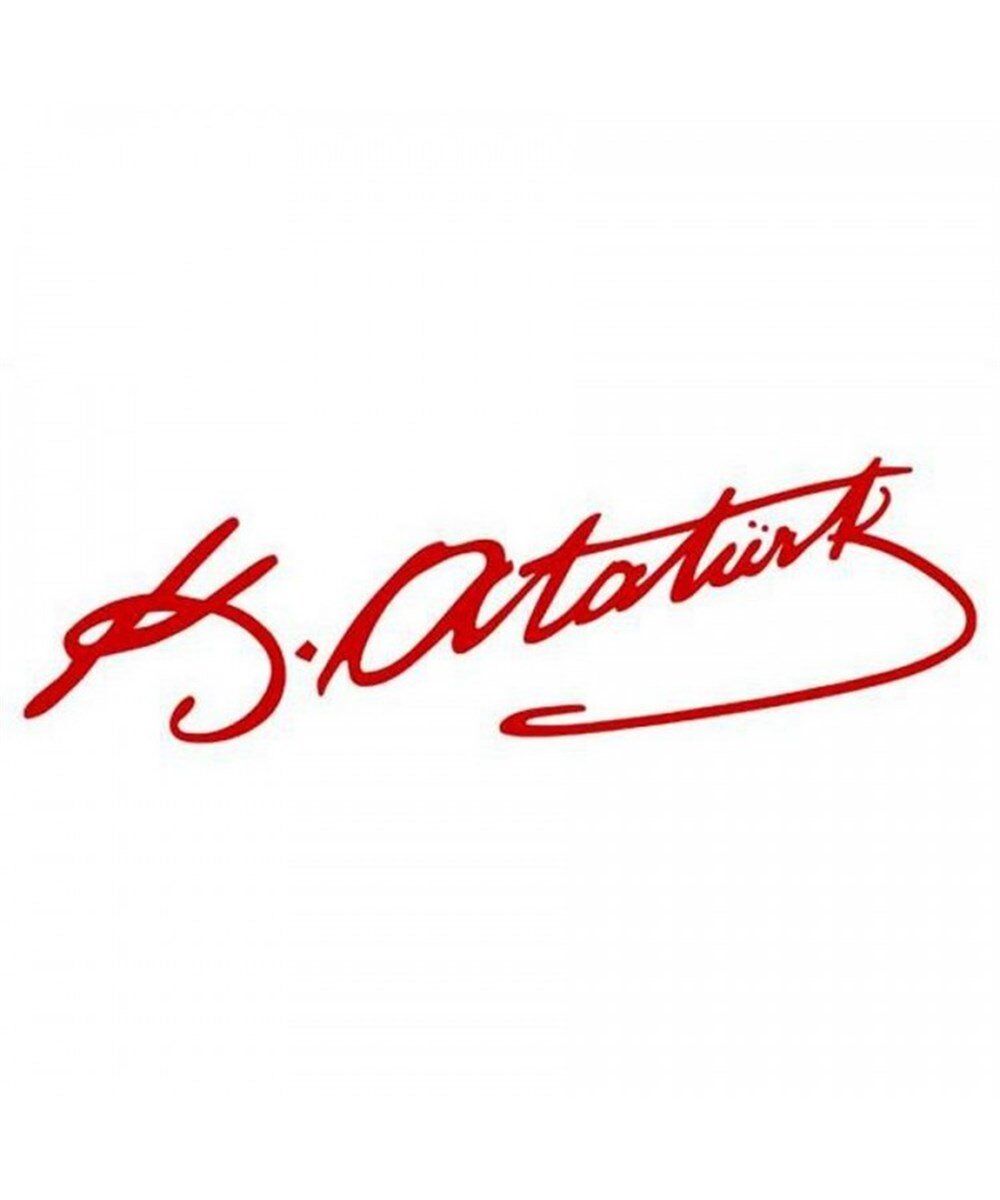 MUSTAFA KEMAL ATATÜRK İMZASI KÜÇÜK 14 CM KIRMIZI KOD:800701022