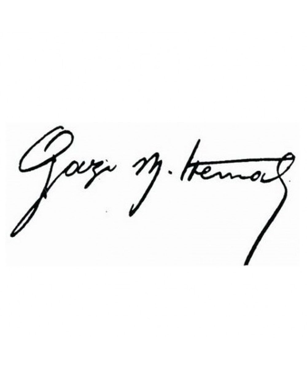 MUSTAFA KEMAL ATATÜRK GAZİ İMZASI SİYAH 25X5CM KOD:800901061