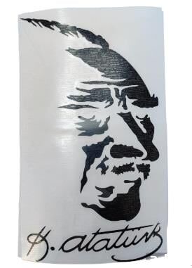 MUSTAFA KEMAL ATATÜRK RESİM VE İMZASI 25X15CM SİYAH KOD:800701024