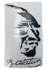 MUSTAFA KEMAL ATATÜRK RESİM VE İMZASI 25X15CM SİYAH KOD:800701024