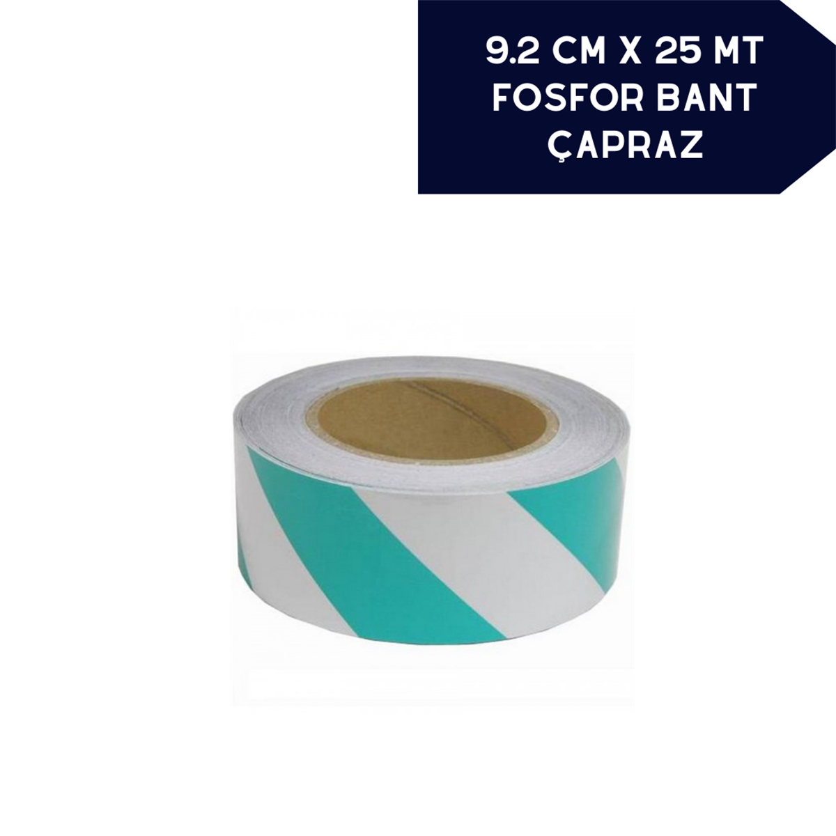 FOSFOR BANT ÇAPRAZ 9.2CMX25M BEYAZ YEŞİL KOD:2406104