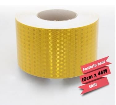 FOSFOR REFEKTİF PETEKLİ FOSFOR 10CMX46M SARI  2406040