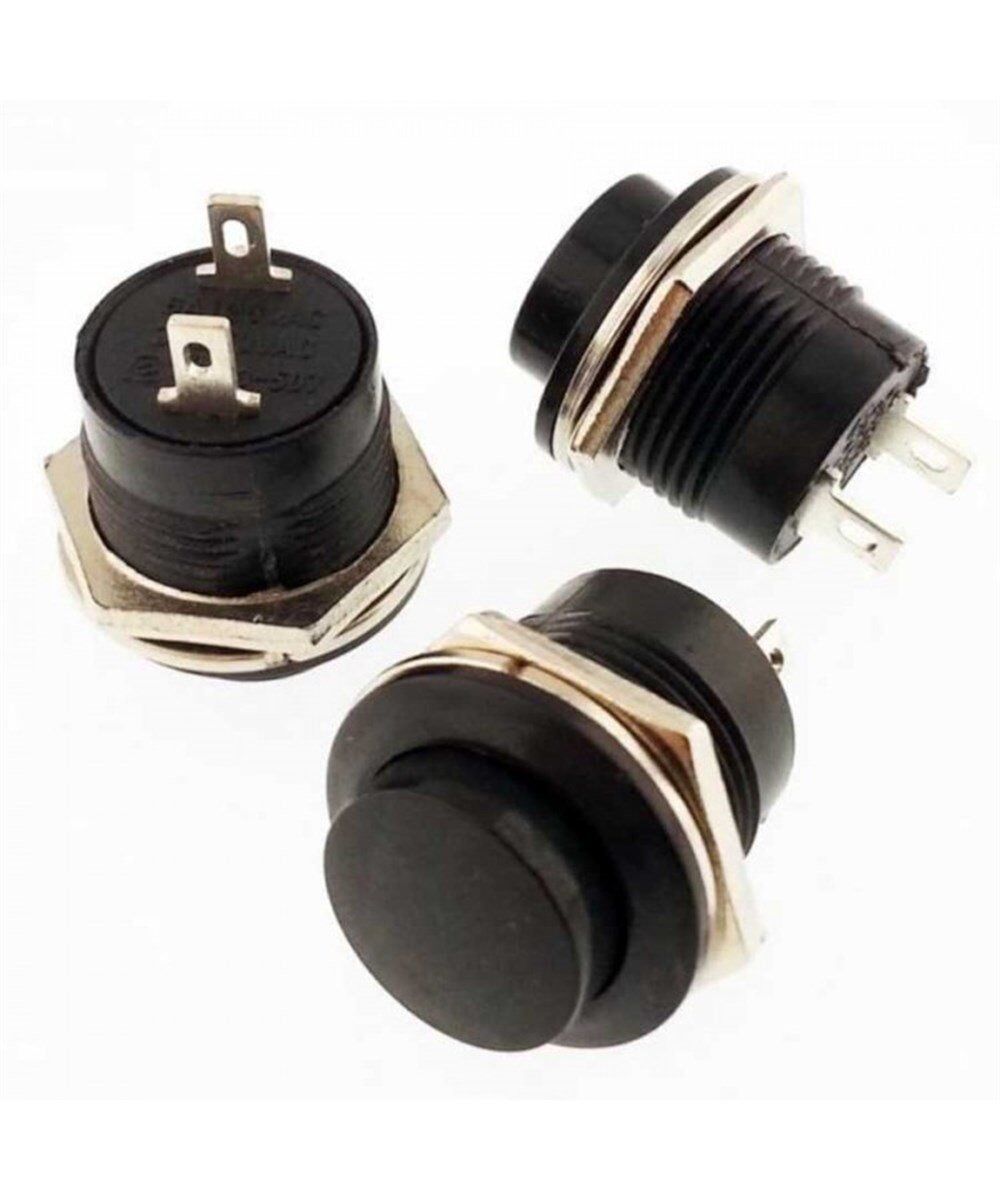 MİNİ METAL GÖVDE BUTON ANAHTAR SİYAH KOD:ITH970