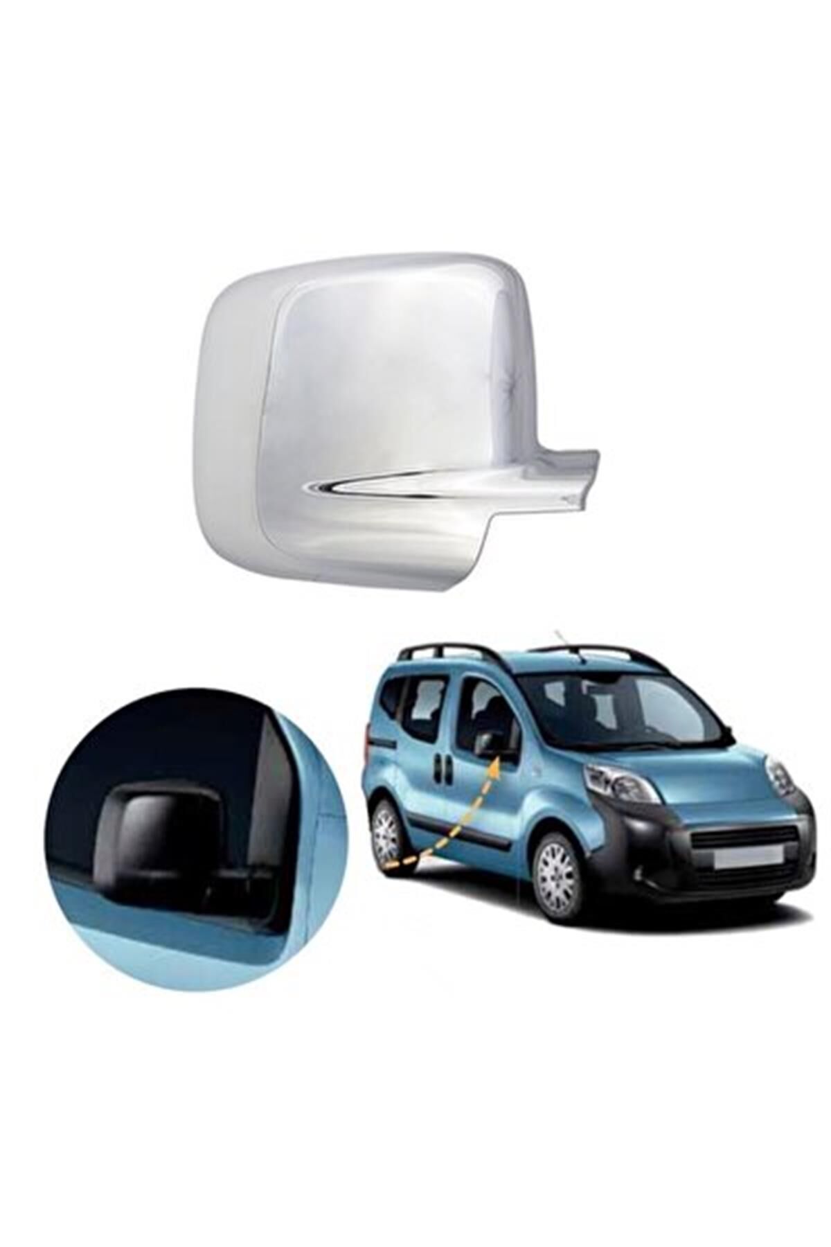 AYNA KAPAĞI KROMU 2 PARÇA FİORİNO BİPPER NEMO 2008 SONRASI KOD:K0029