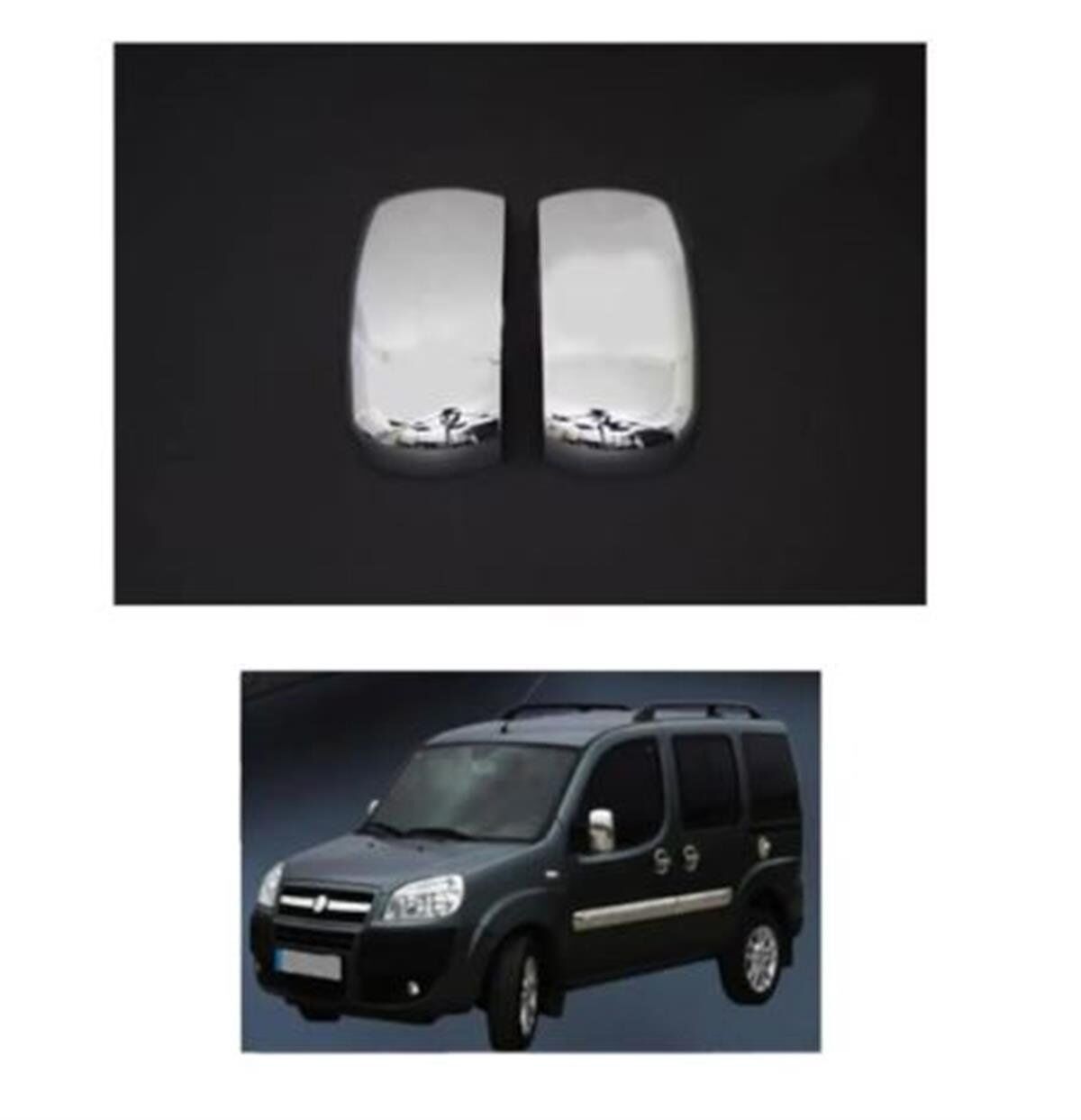 AYNA KAPAĞI KROMU 2 PARÇA DOBLO 2004 ESKİ MODEL KOD:K0032