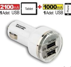 AUTOMİX  12V-24V USB ŞARJ SOKET İKİLİ KOD:36481