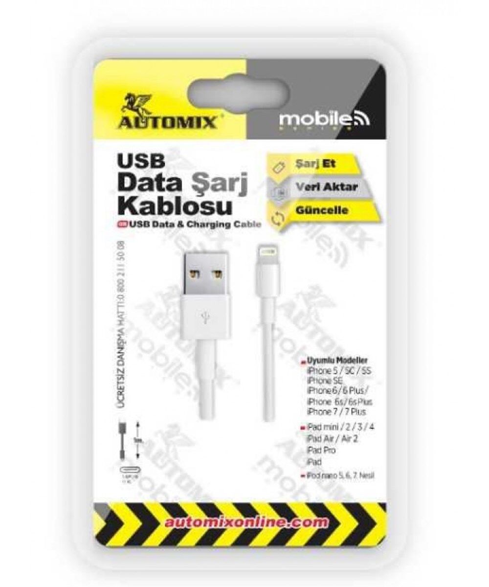 AUTOMIX DATA -ŞARJ KABLOSU IPHONE MODEL USBKOD:40759