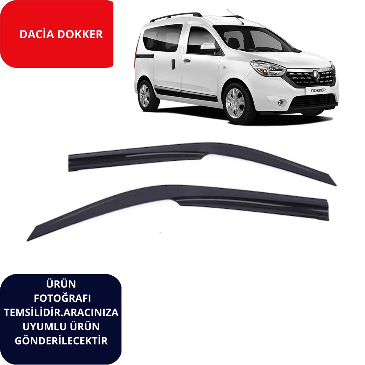 CAM RÜZGARLIK 2'Lİ DACİA DOKKER KOD:SPS53