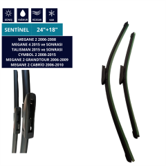 SİLECEK ÖN MEGANE SYMBOL TALISMAN CABRIO GRANDTOUR 24''+18'' 2'Lİ TAKIM KOD:95-500
