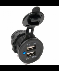 ÇAKMAK SOKETİ 9-30V MARİNE TİP ÇİFT USB GİRİŞLİ KOD:1700810