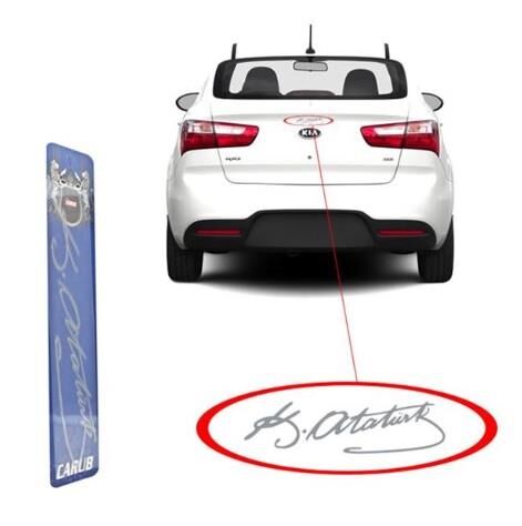 ARMA KROM YAZI MUSTAFA KEMAL ATATÜRK İMZASI 29X9CM BÜYÜK BOY KOD:0304919