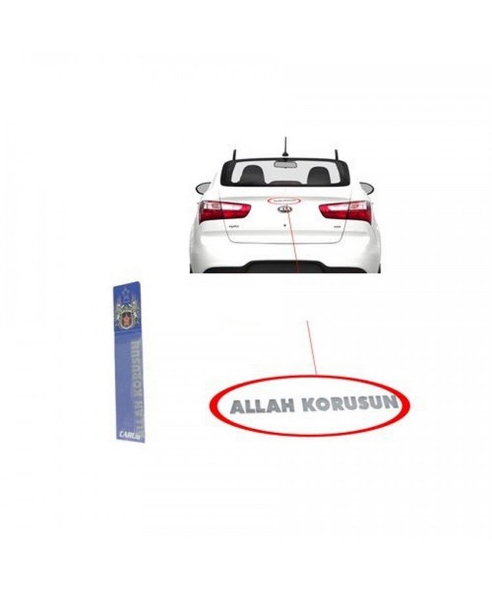 ARMA KROM YAZI ALLAH KORUSUN 12X1.5CM KOD:0304916