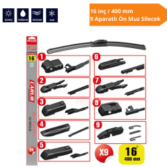 APARATLI ÖN MUZ SİLECEK 16 İNÇ/400 MM KOD:1353353