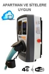 Elektromarketim SMART EMEV 22kW 3 Faz 32A Tip 2 Soketli Elektrikli Araç Şarj İstasyonu