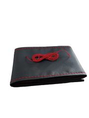 DİREKSİYON KILIFI DİKMELİ SİYAH-KIRMIZI KOD:TAS10