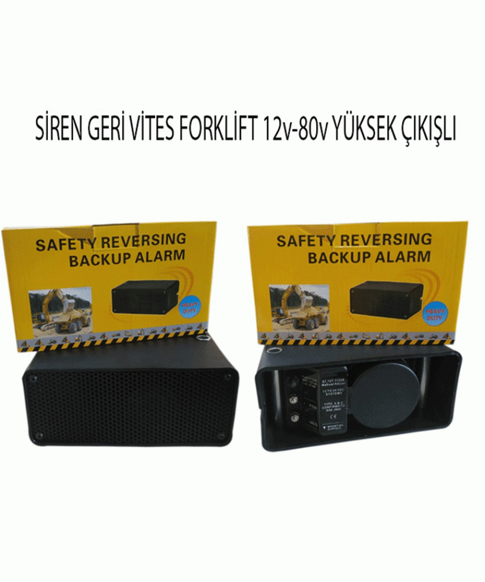 GERİ VİTES SİRENİ 12V-80V FORKLİFT TİPİ YÜKSEK ÇIKIŞLI KOD:2740305