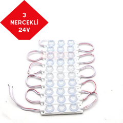PARMAK LED 24V LAMBA 3 MERCEKLİ CAMLI BEYAZ KOD:0409931