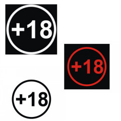 +18 ÇIKARTMASI ÇAP:11CM 800549024