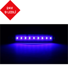 PARMAK LED 24V 9 LEDLİ MAVİ KOD:TH-913